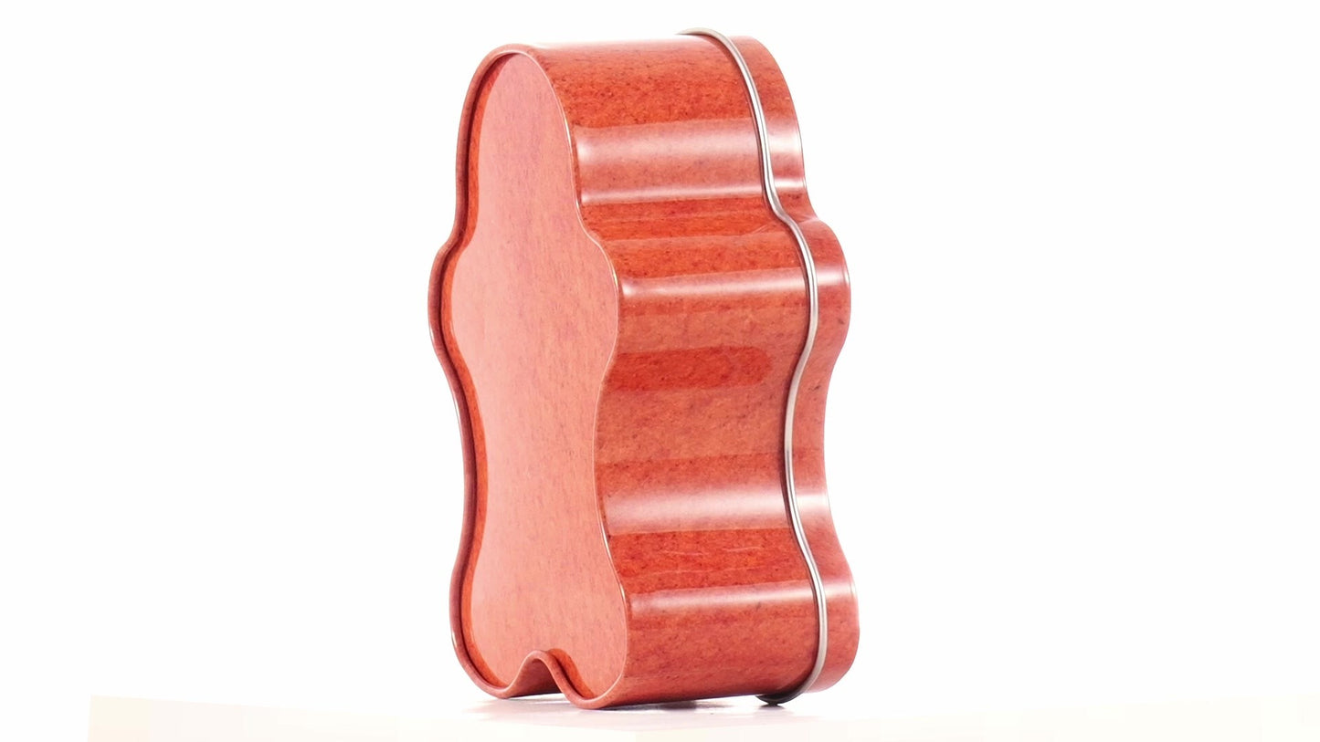 Metal box in the shape of a gingerbread man