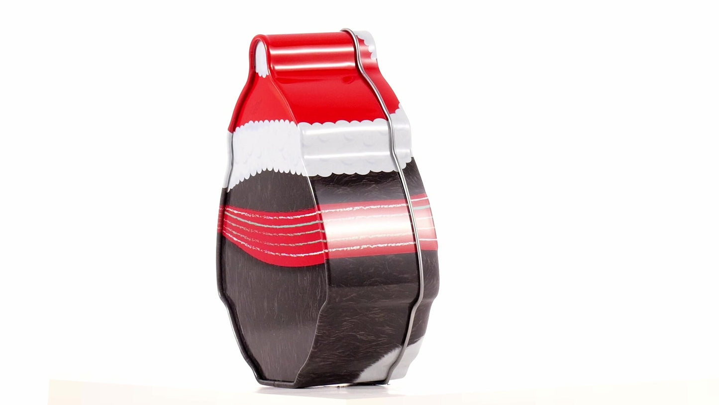 Cutie metalica cu forma pinguin