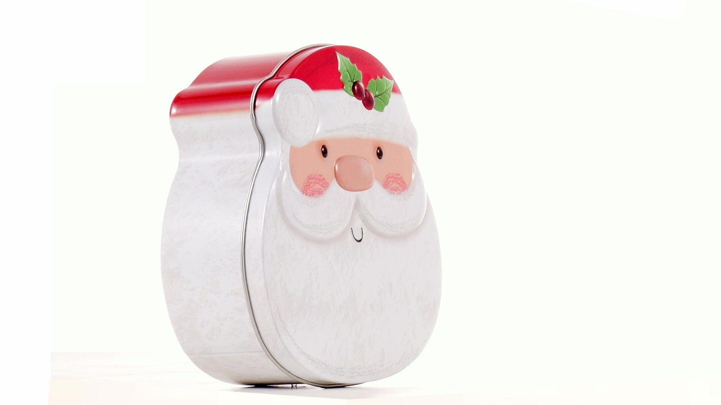 Metal box in the shape of Santa Claus