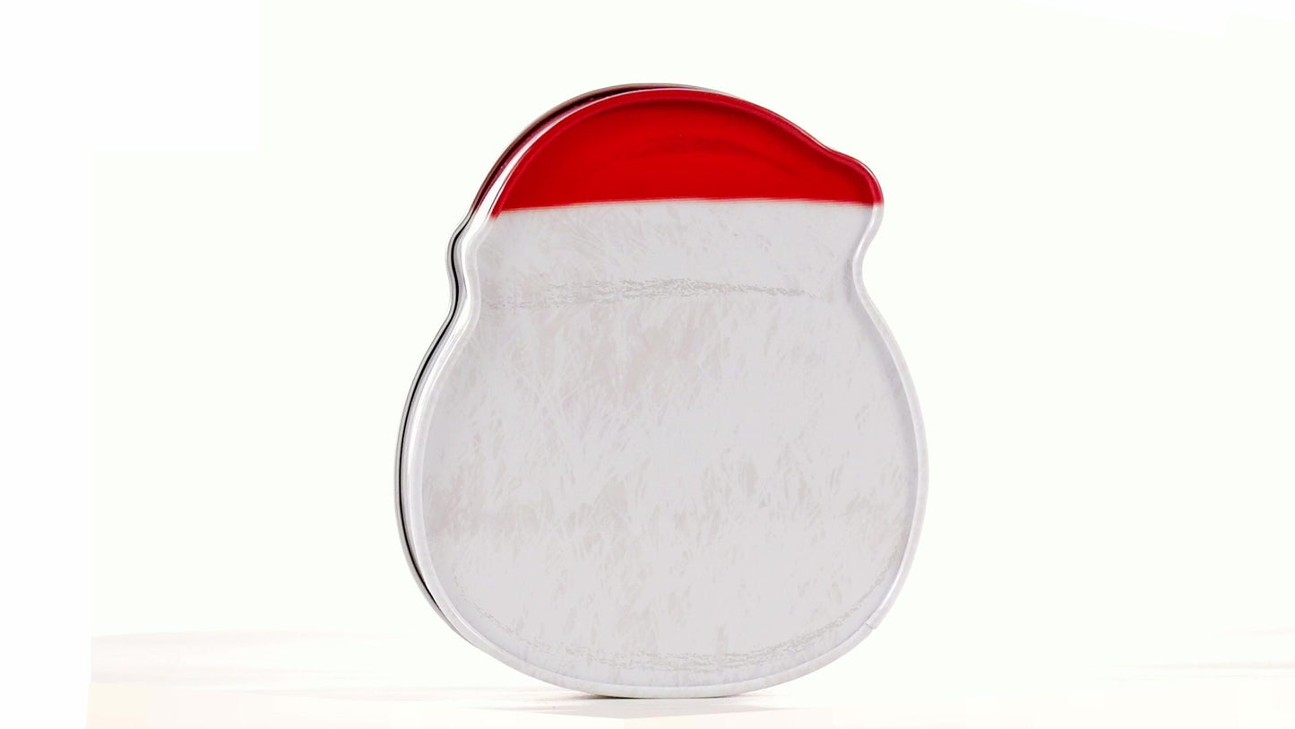 Metal box in the shape of Santa Claus