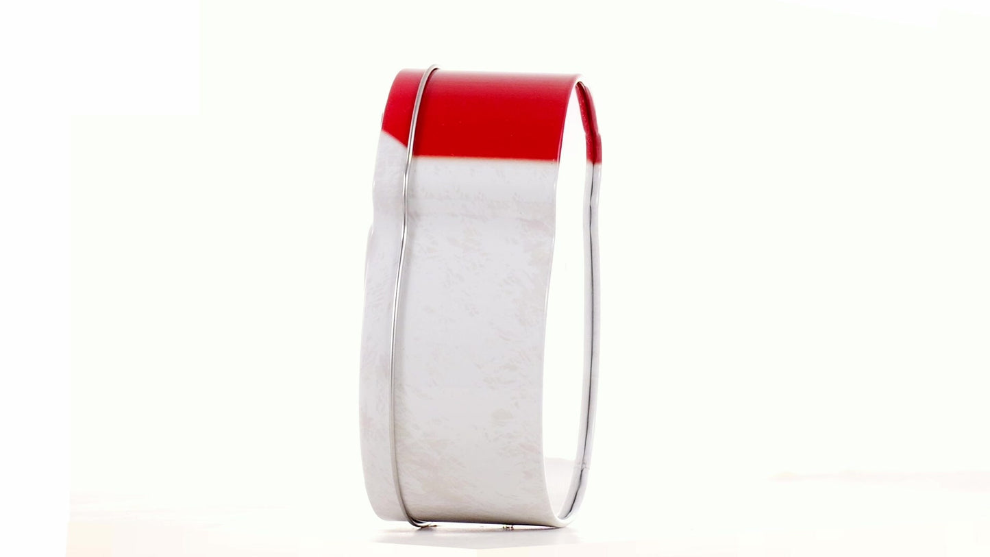 Metal box in the shape of Santa Claus