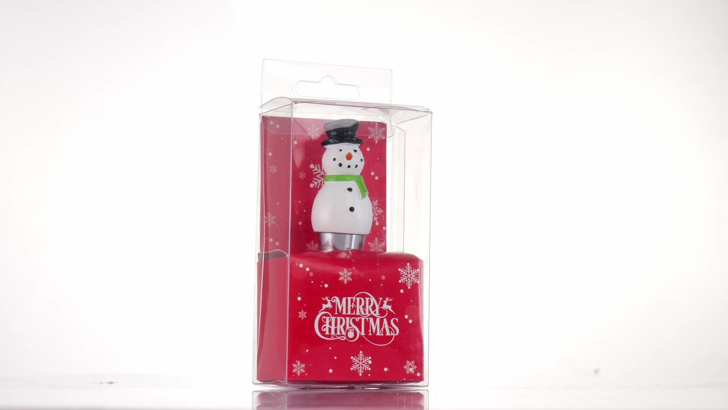 Decorative glass stopper SNOWMAN