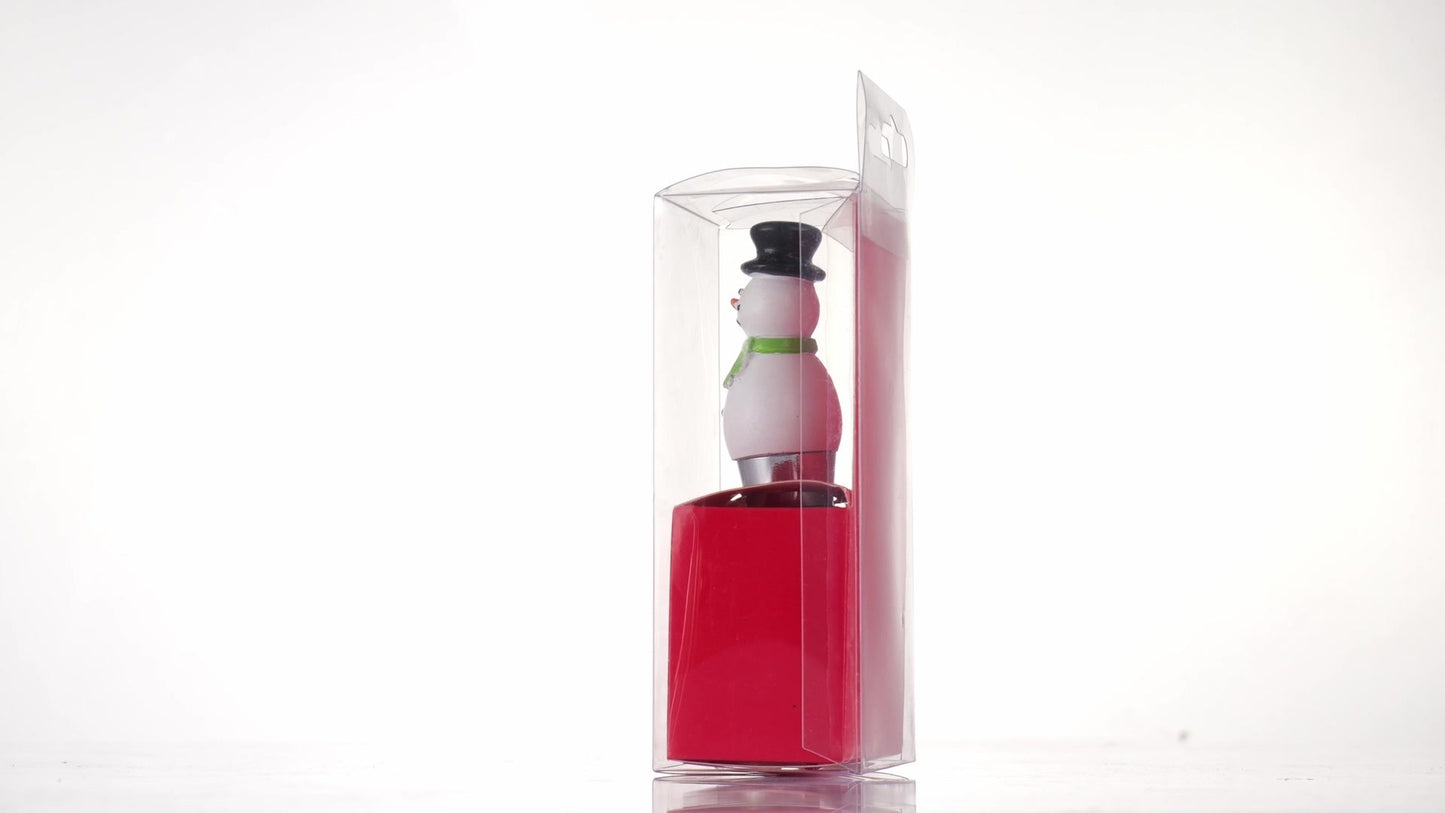 Decorative glass stopper SNOWMAN