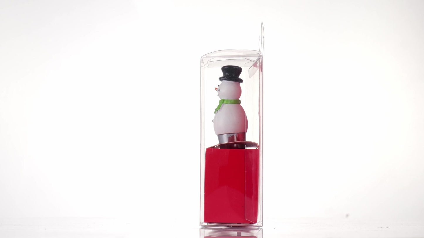 Decorative glass stopper SNOWMAN