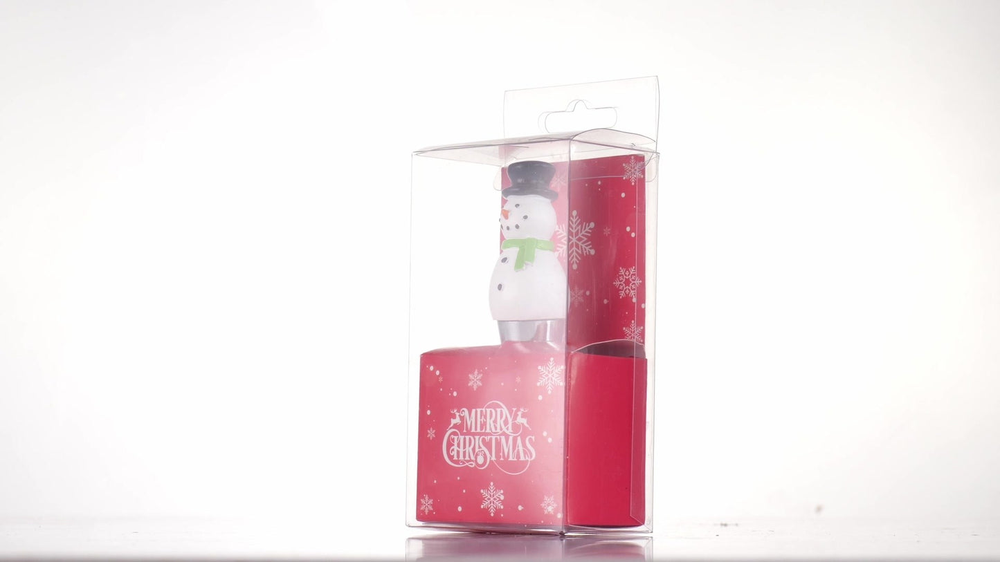 Decorative glass stopper SNOWMAN
