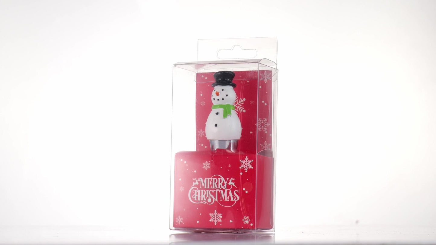 Decorative glass stopper SNOWMAN