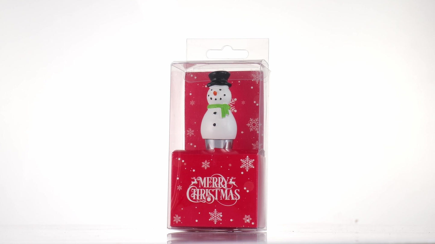 Decorative glass stopper SNOWMAN