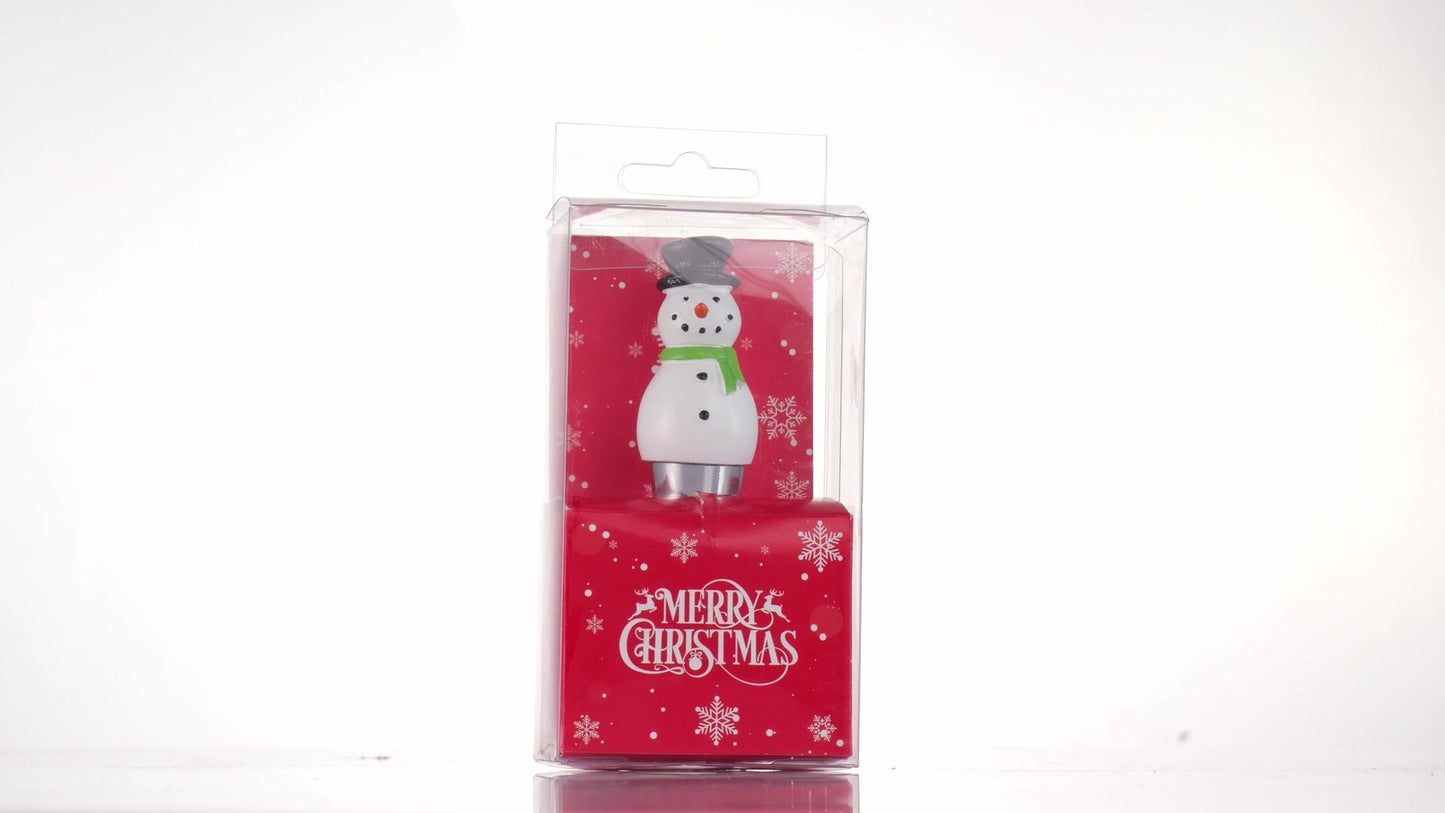 Decorative glass stopper SNOWMAN