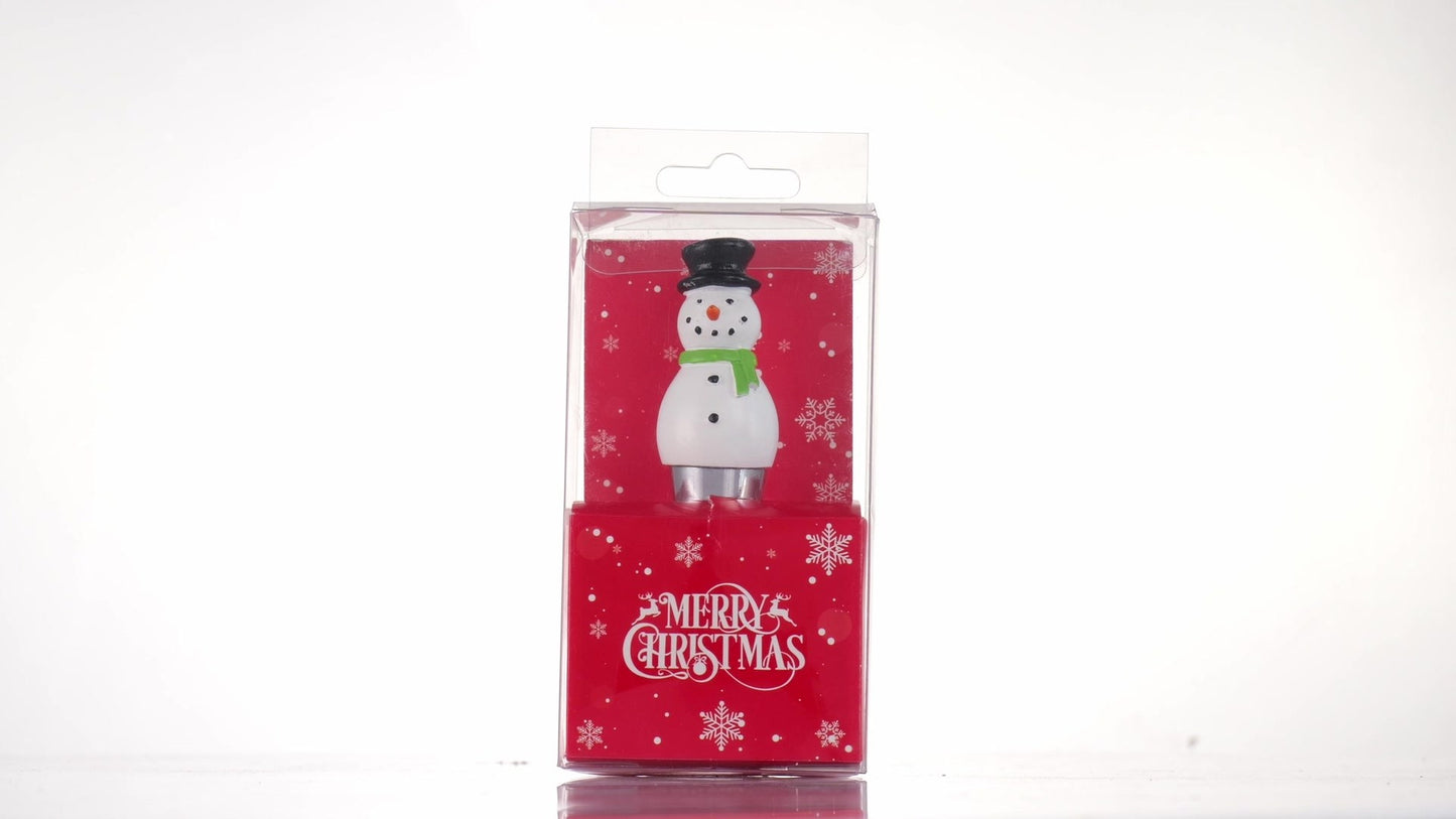 Decorative glass stopper SNOWMAN