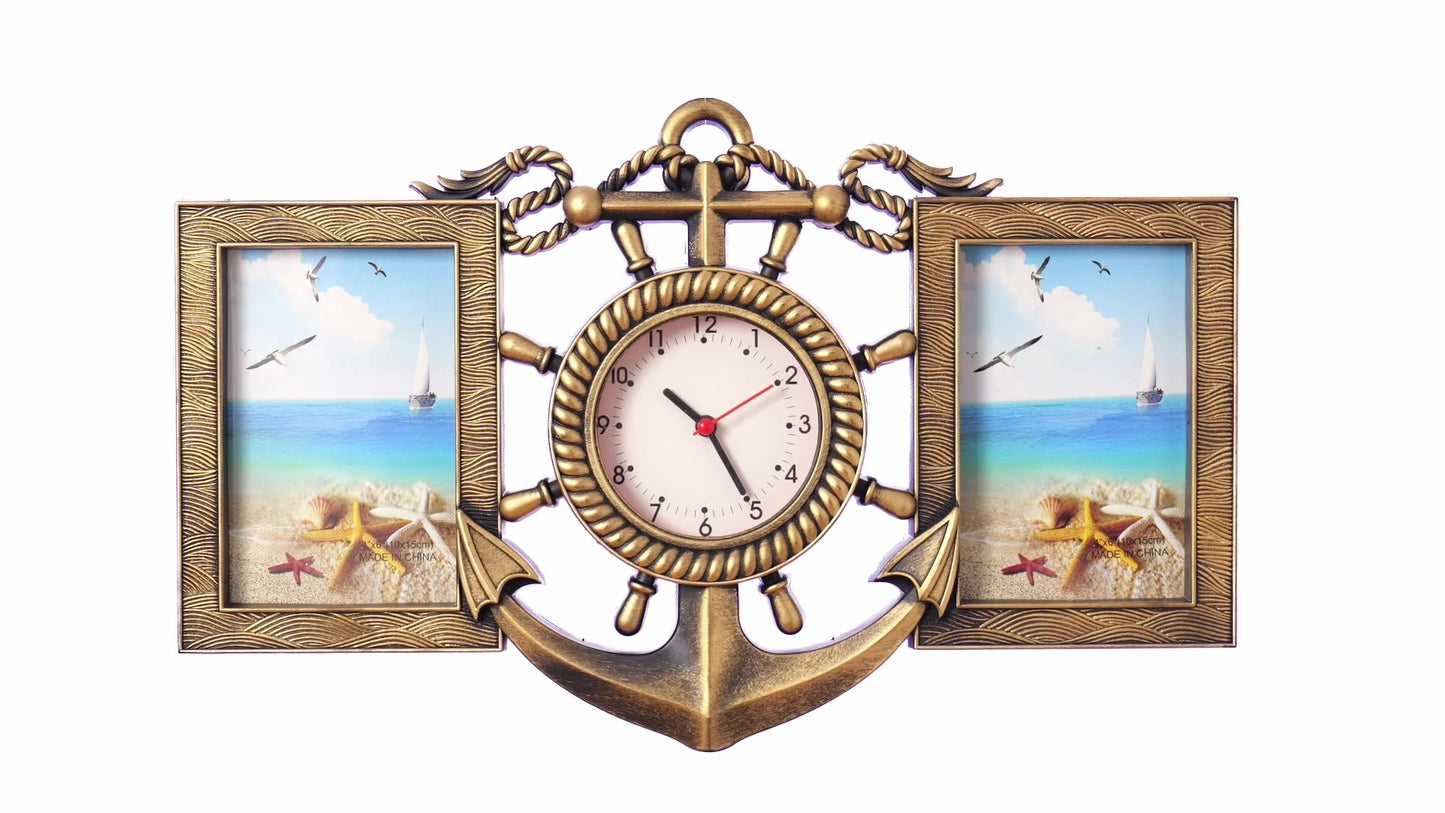 Photo frame clock collage ANCORA 2 photos