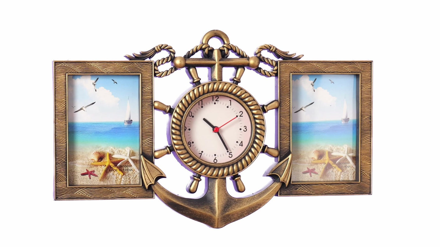 Photo frame clock collage ANCORA 2 photos