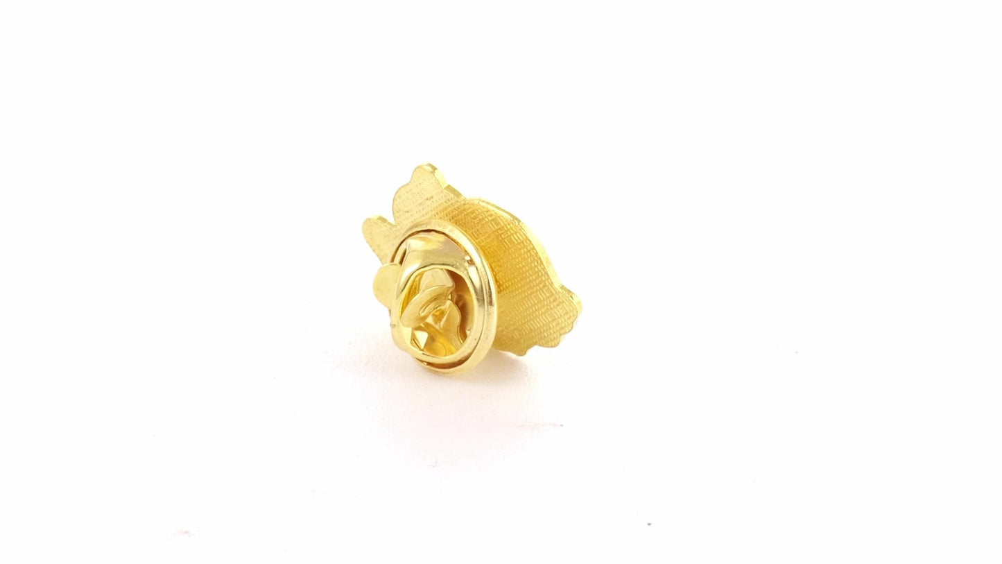 Pin metalic auriu tricolor ROMANIA