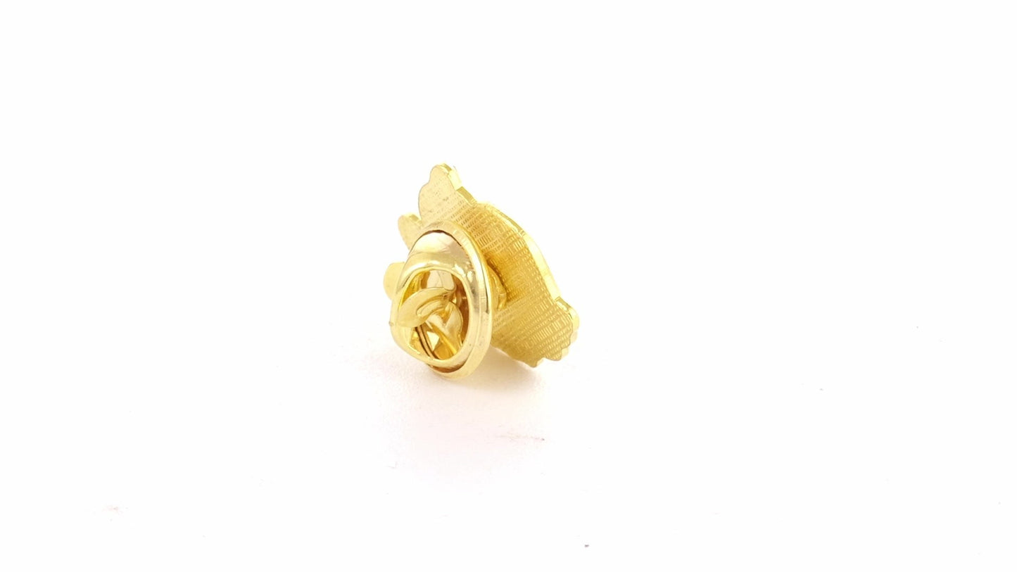 Pin metalic auriu tricolor ROMANIA