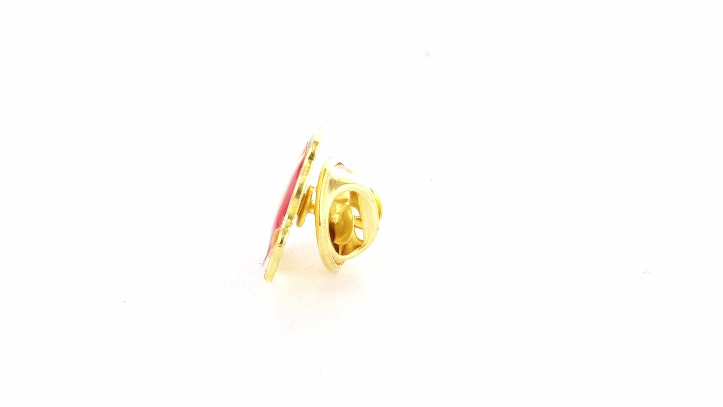 Pin metalic auriu tricolor ROMANIA