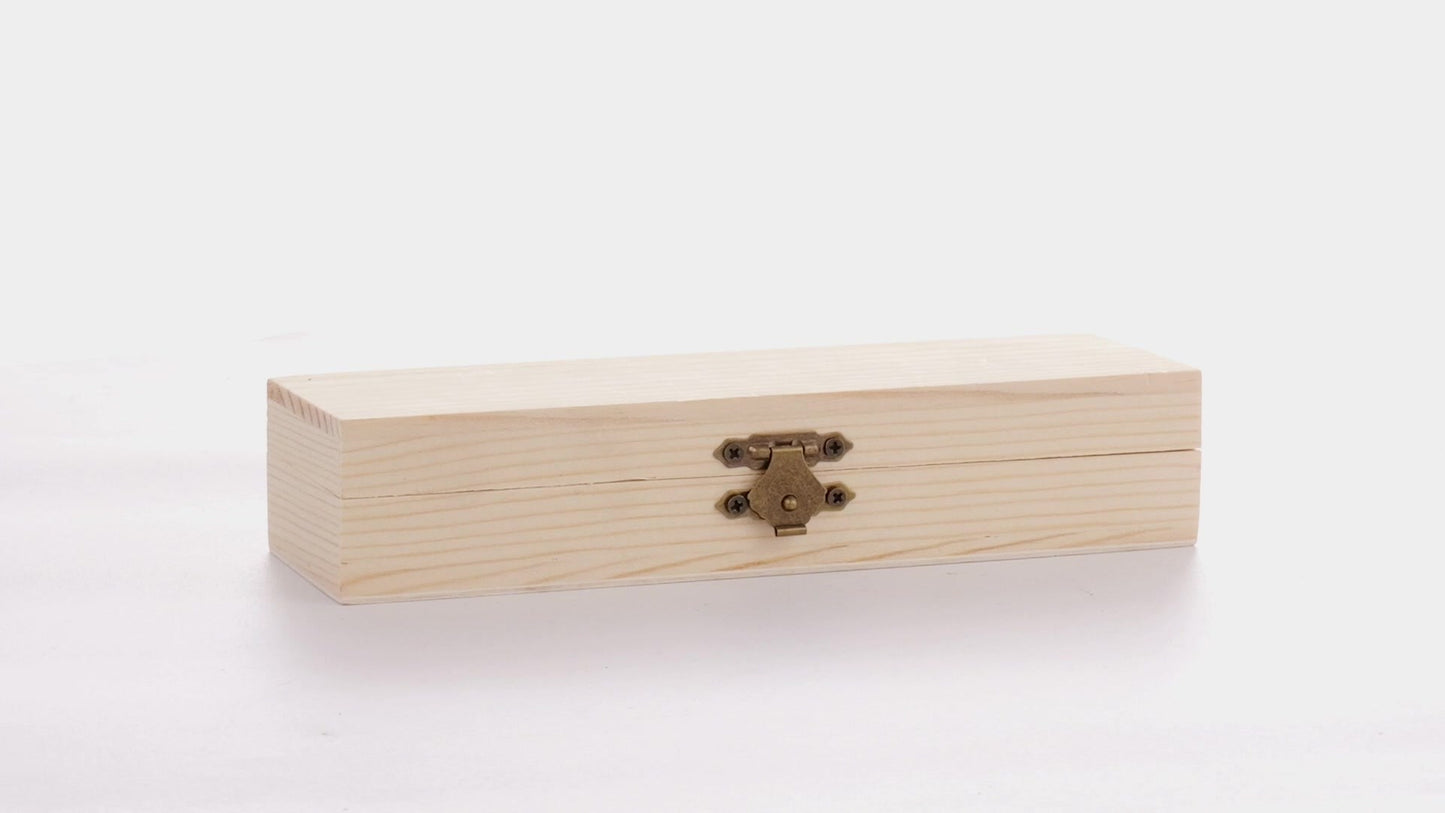 Téglalap alakú fa doboz PEN 18x6x4