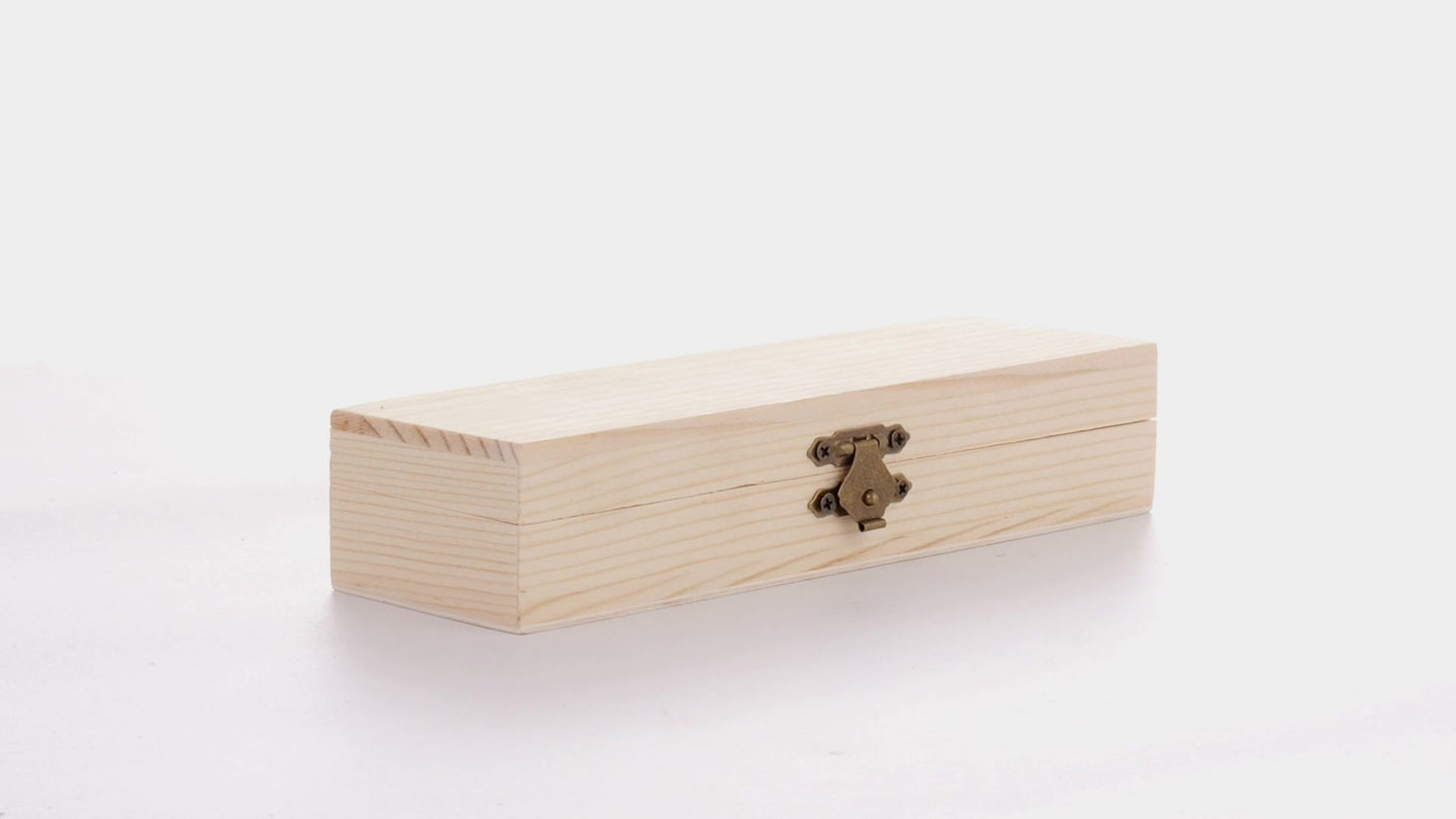 Téglalap alakú fa doboz PEN 18x6x4