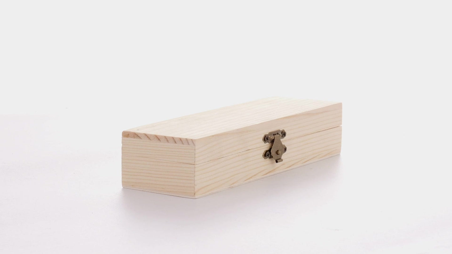 Téglalap alakú fa doboz PEN 18x6x4