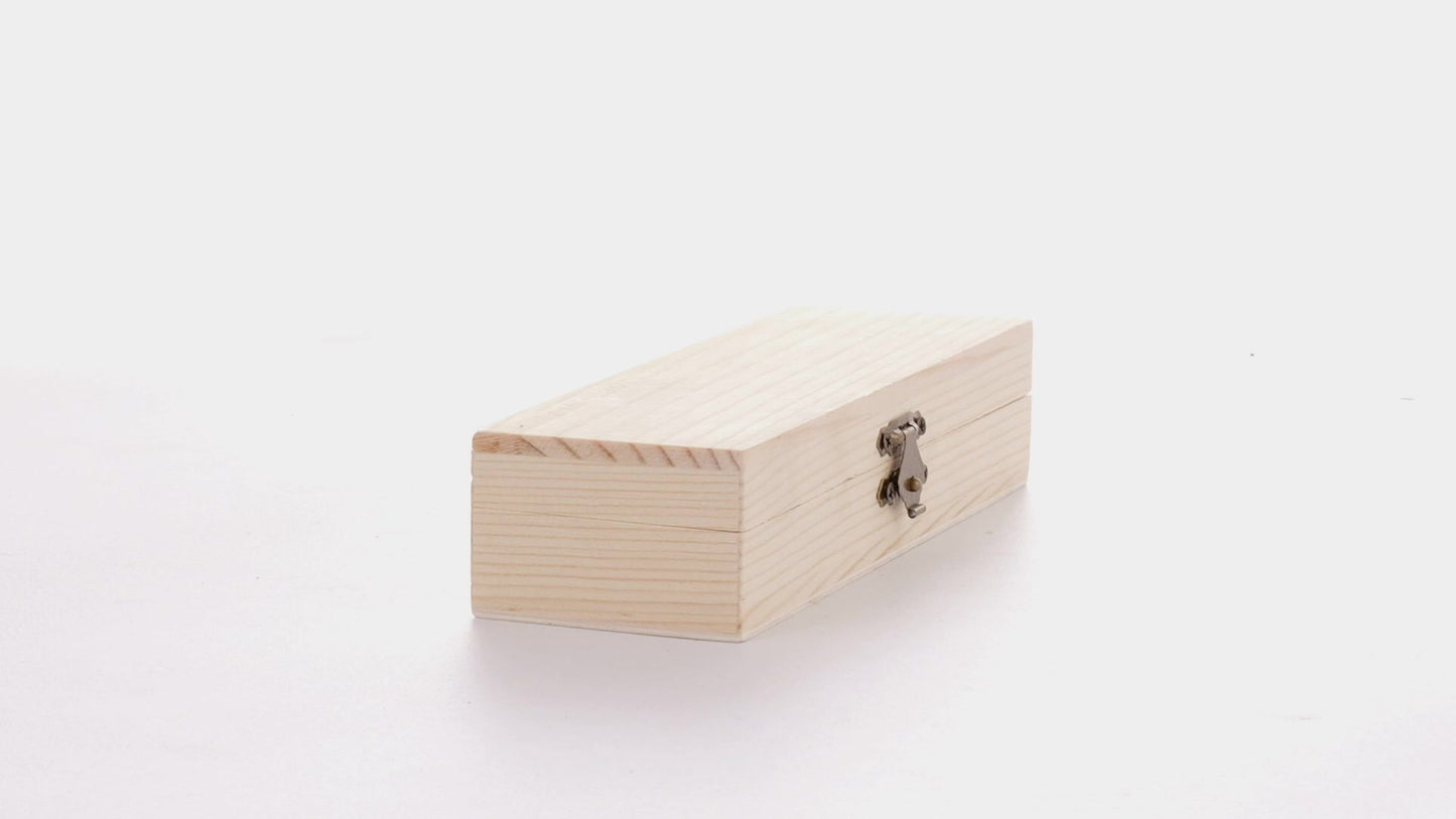 Téglalap alakú fa doboz PEN 18x6x4