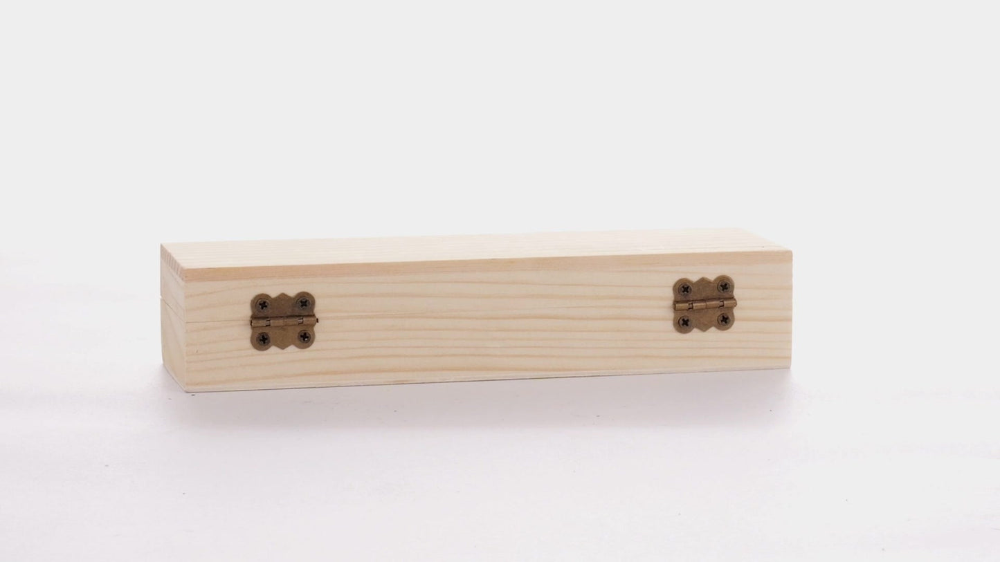 Téglalap alakú fa doboz PEN 18x6x4