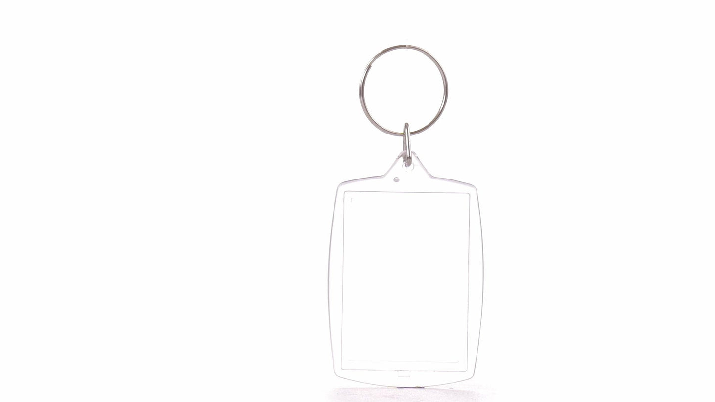 Plastic keychain photo insert 4x5 - set of 100 pcs
