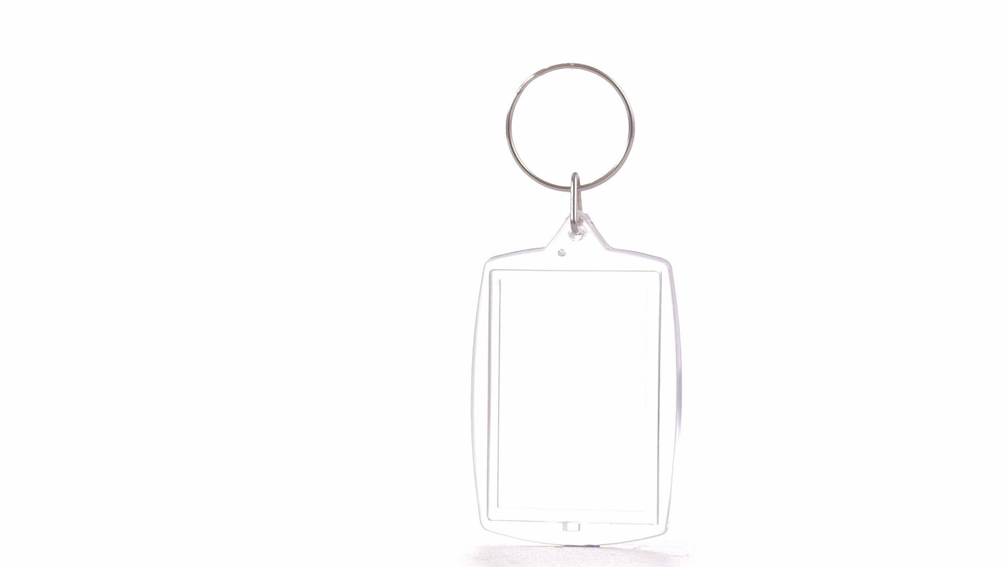 Plastic keychain photo insert 4x5 - set of 100 pcs