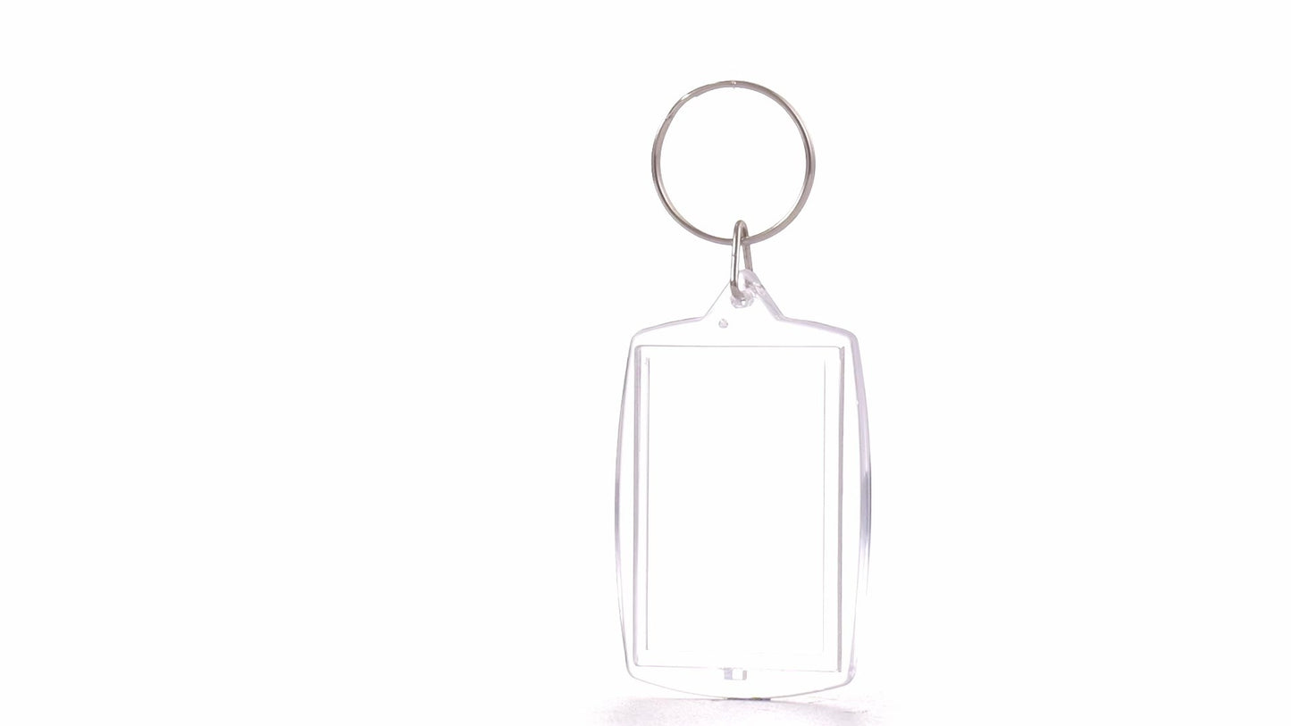 Plastic keychain photo insert 4x5 - set of 100 pcs