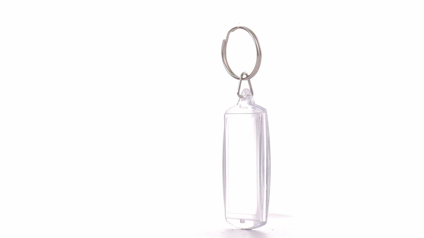Plastic keychain photo insert 4x5 - set of 100 pcs