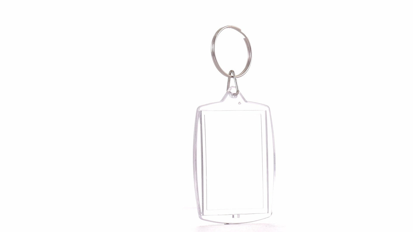 Plastic keychain photo insert 4x5 - set of 100 pcs