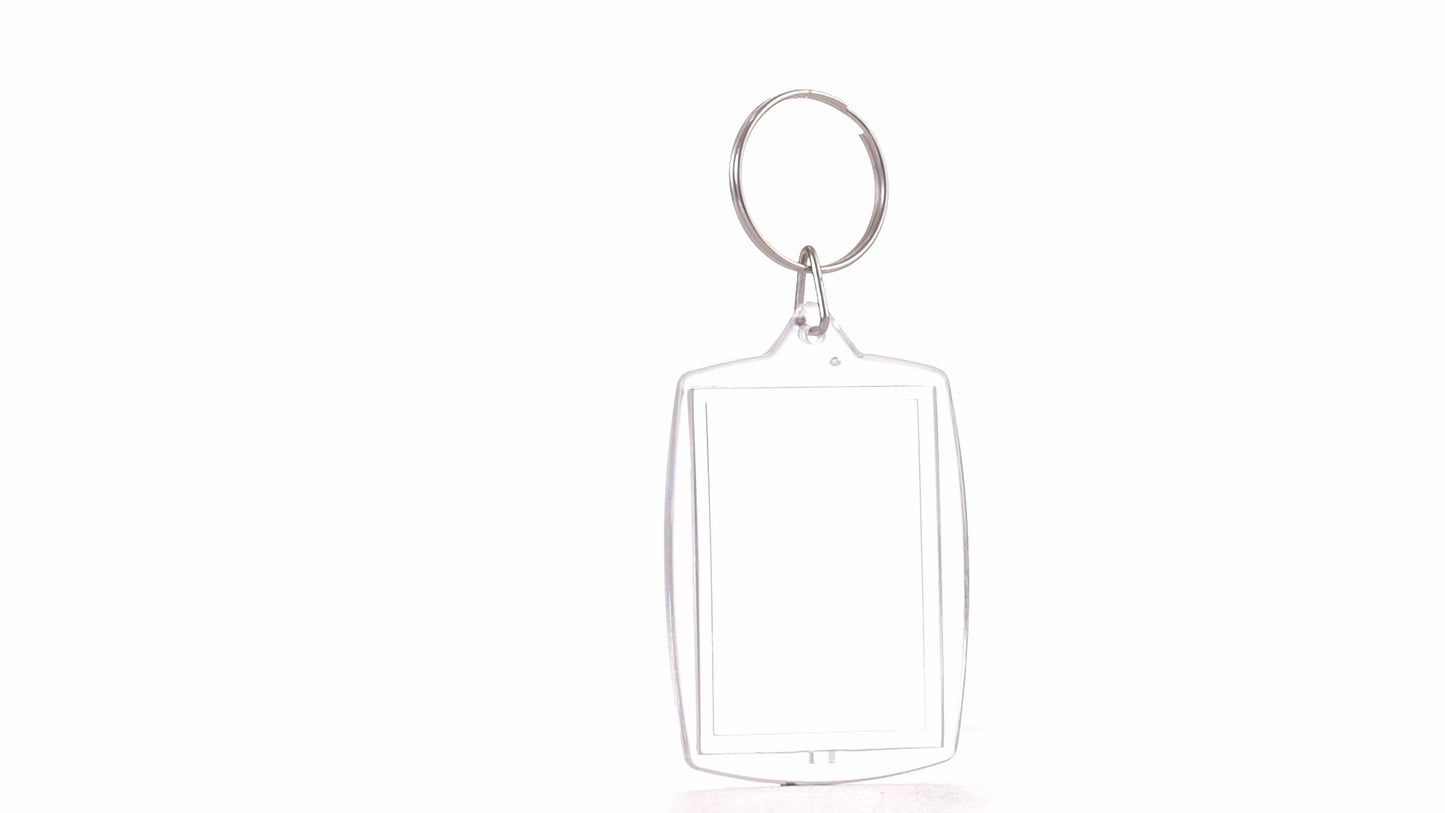 Plastic keychain photo insert 4x5 - set of 100 pcs