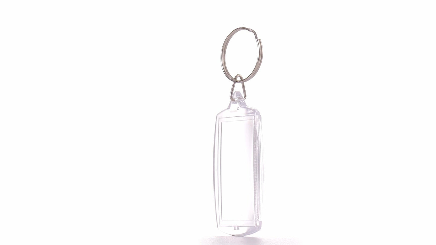 Plastic keychain photo insert 4x5 - set of 100 pcs