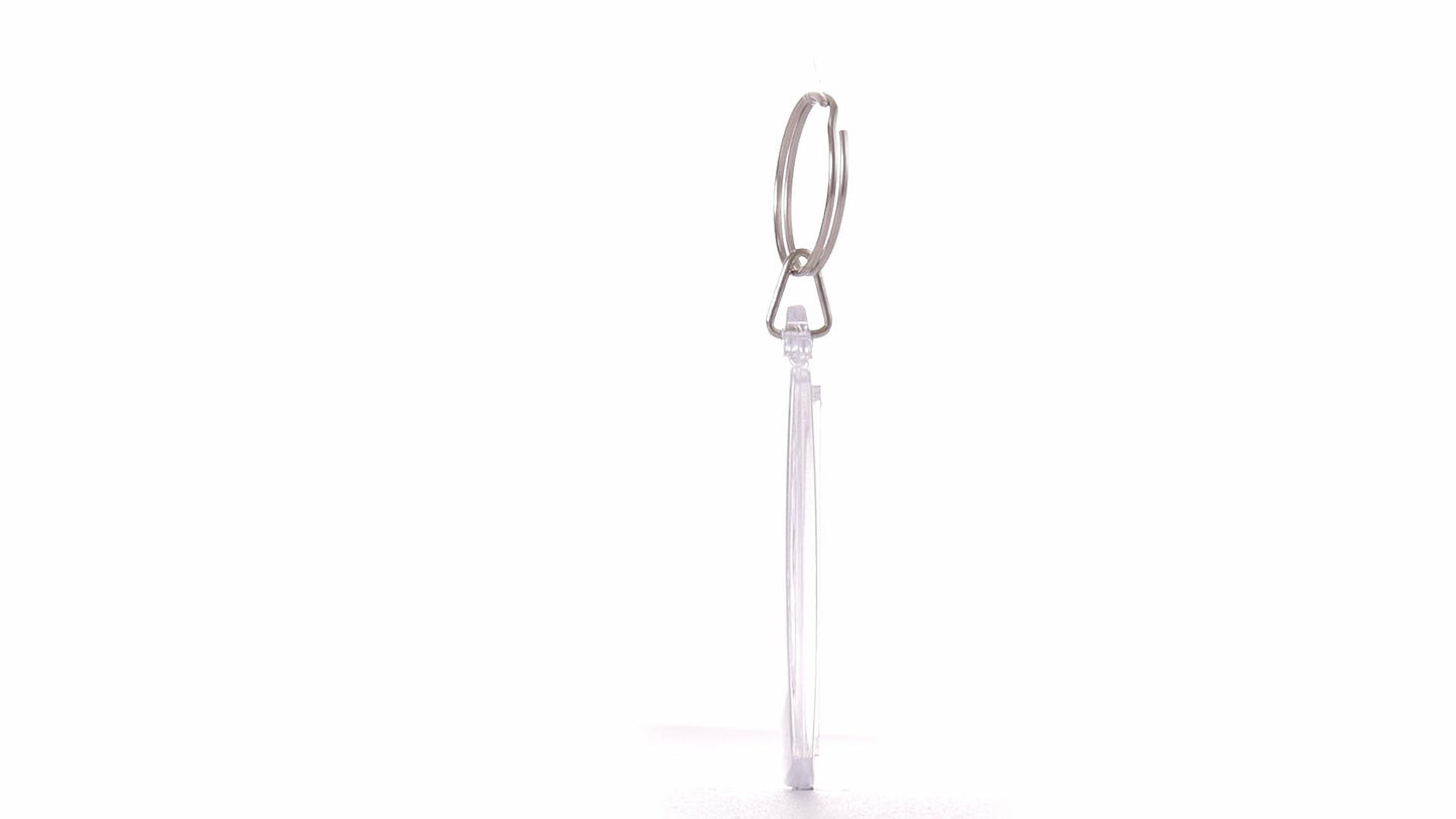 Plastic keychain photo insert 4x5 - set of 100 pcs