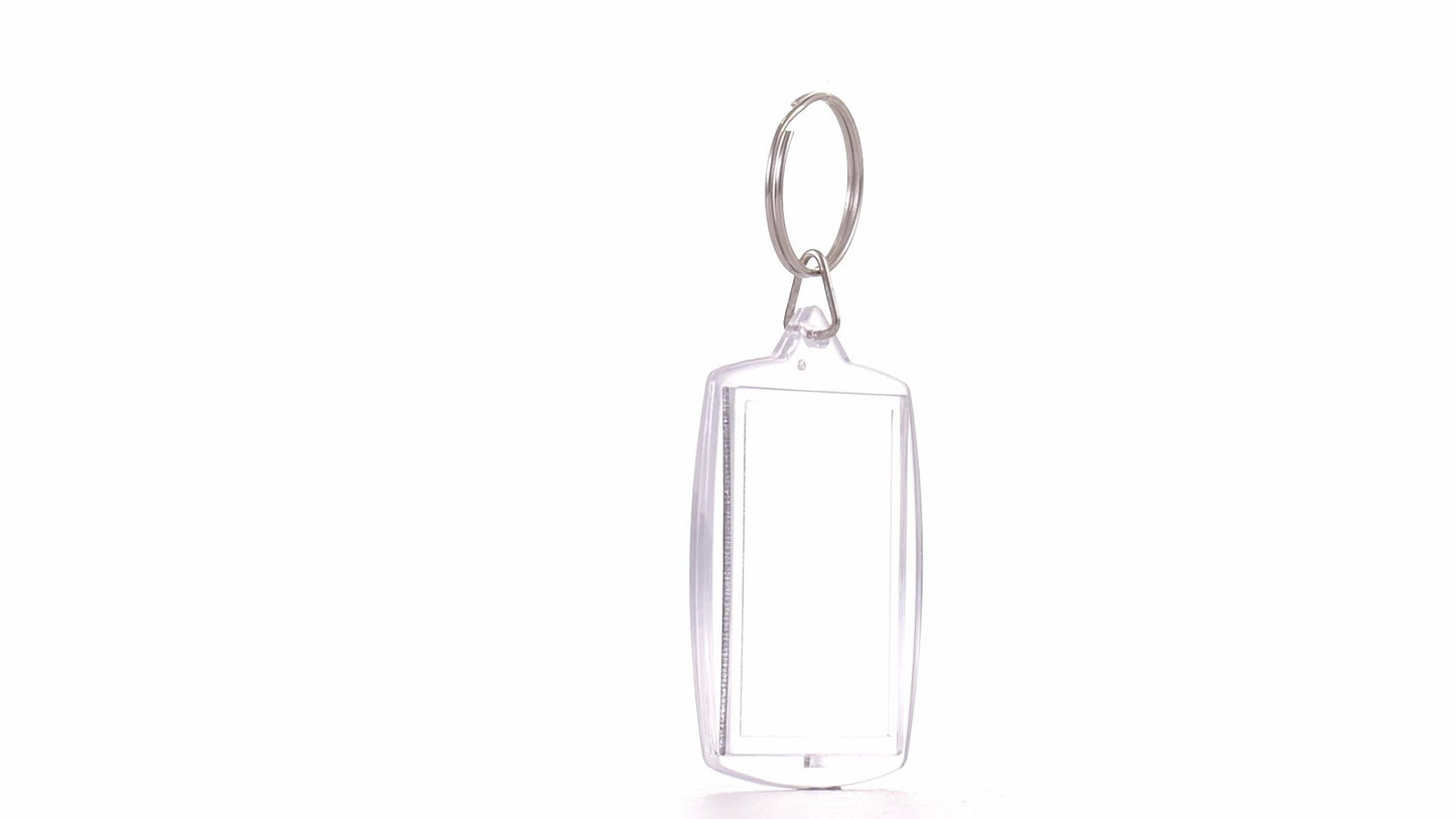 Plastic keychain photo insert 4x5 - set of 100 pcs