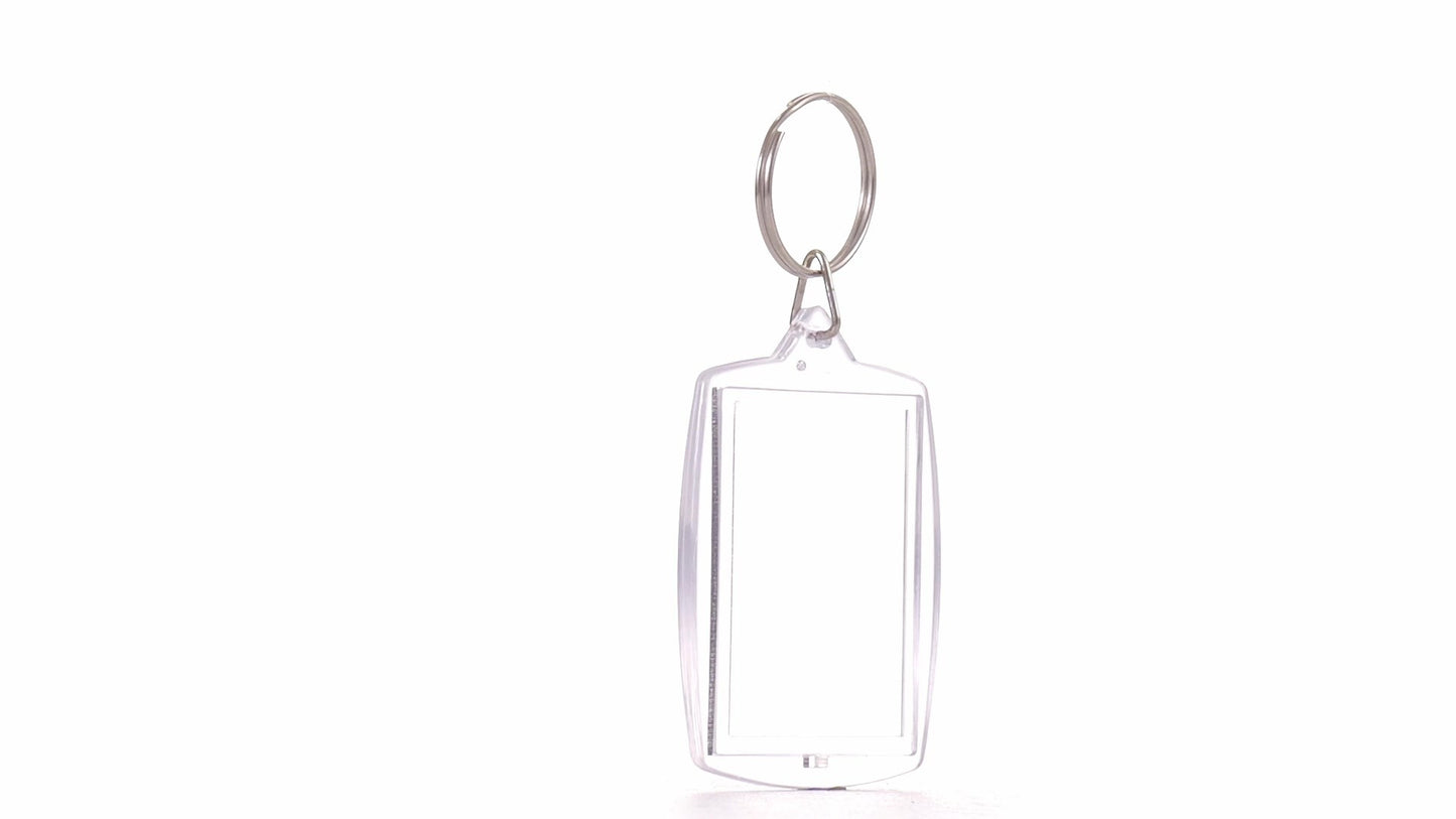 Plastic keychain photo insert 4x5 - set of 100 pcs