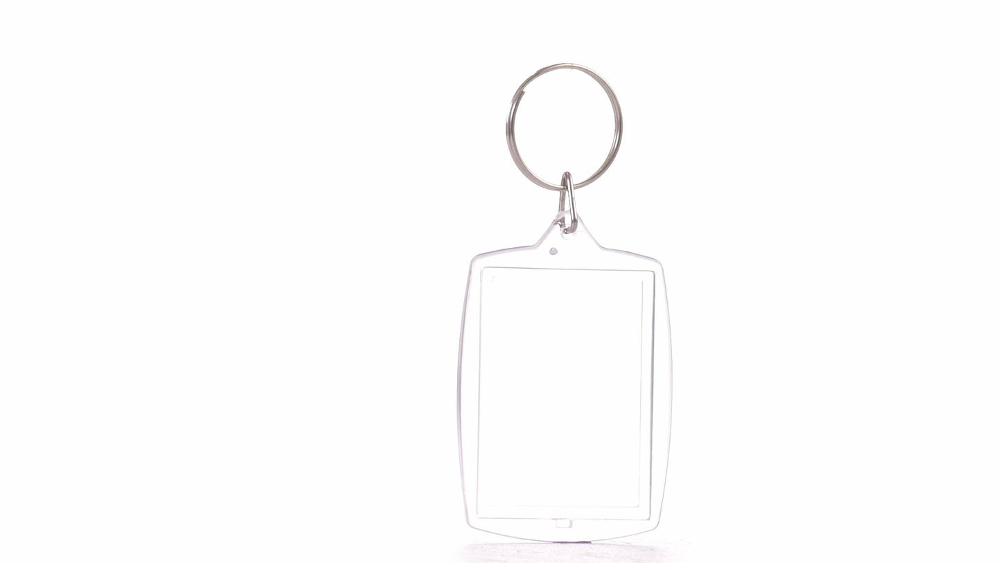 Plastic keychain photo insert 4x5 - set of 100 pcs