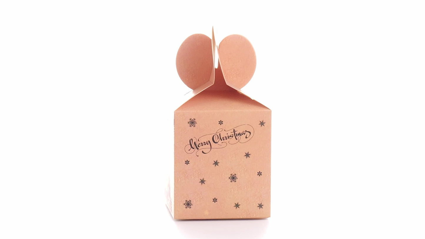 Cutie cani 3D Craciun galbena