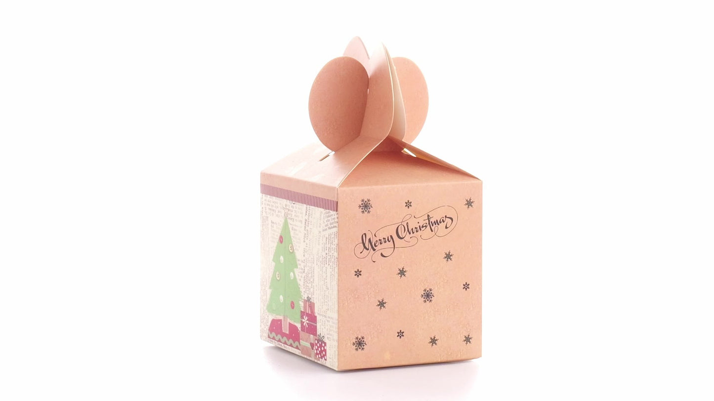 Cutie cani 3D Craciun galbena