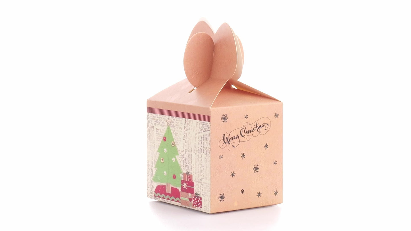 Cutie cani 3D Craciun galbena