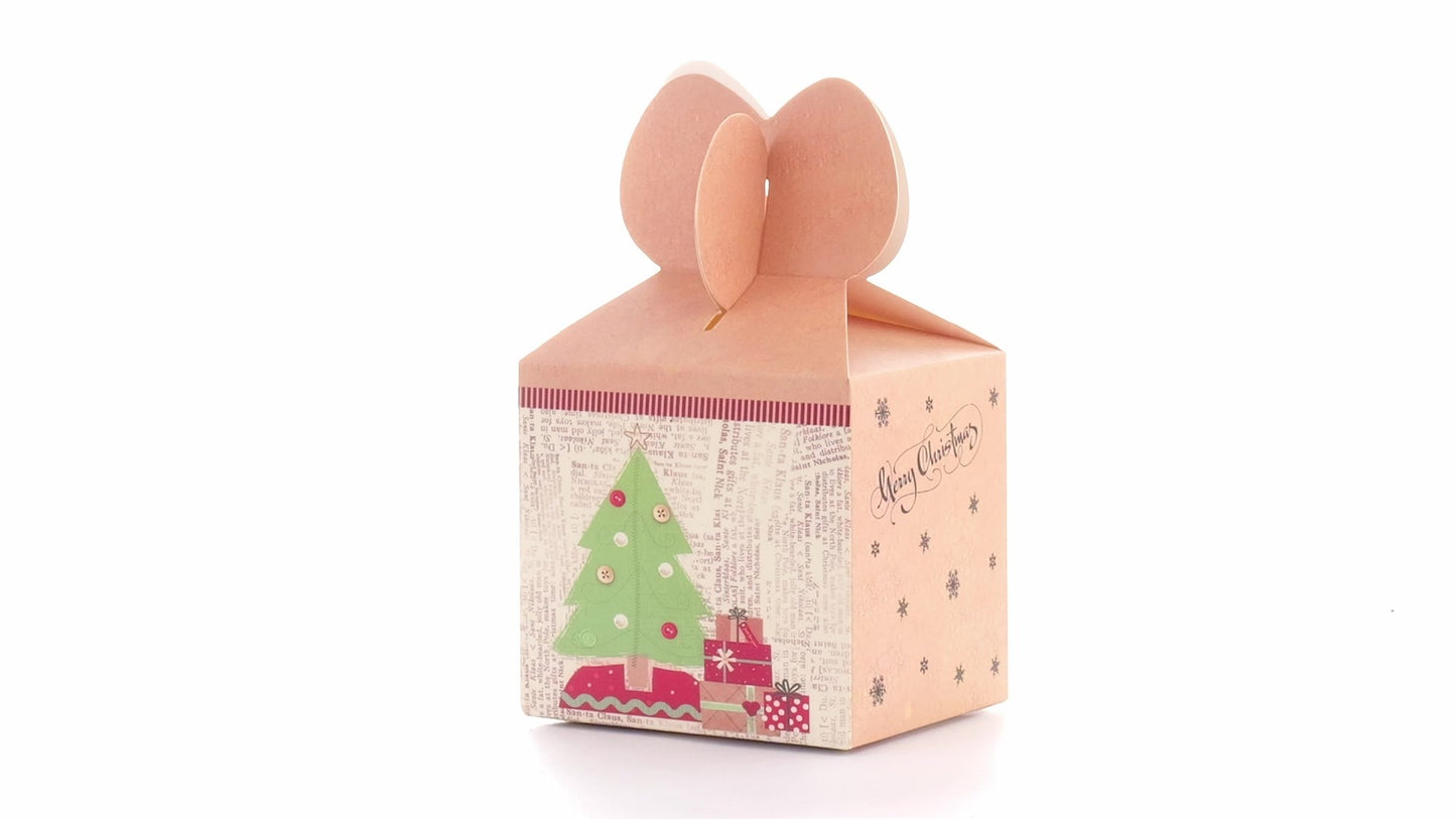 Cutie cani 3D Craciun galbena