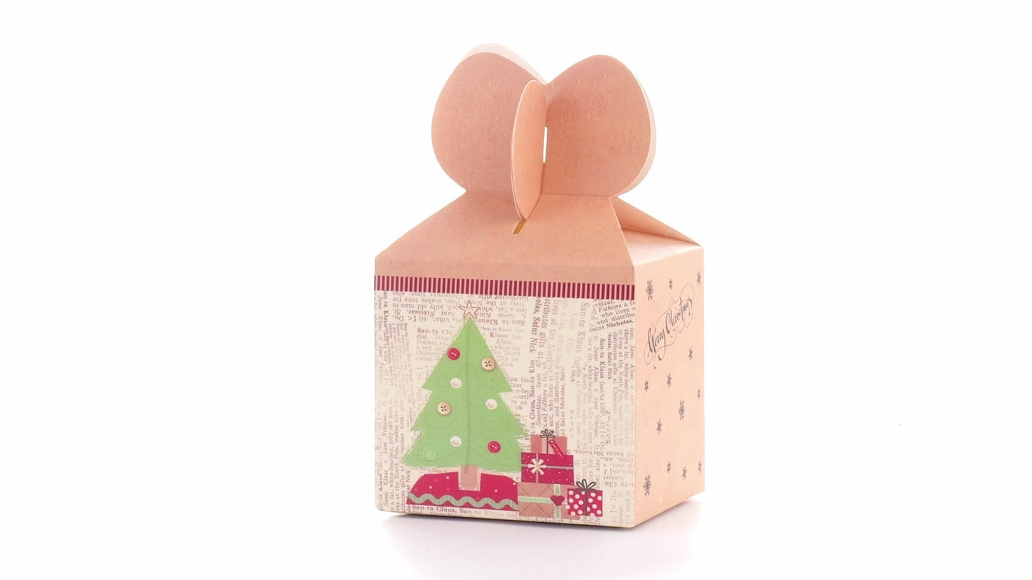 Cutie cani 3D Craciun galbena