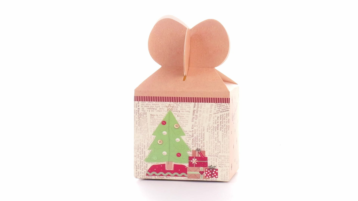 Cutie cani 3D Craciun galbena