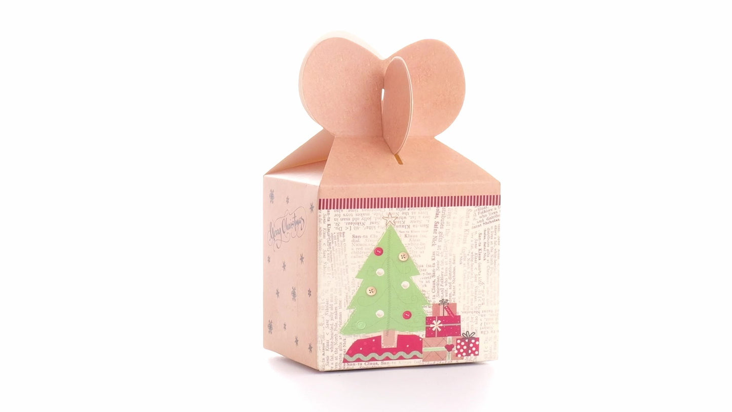 Cutie cani 3D Craciun galbena