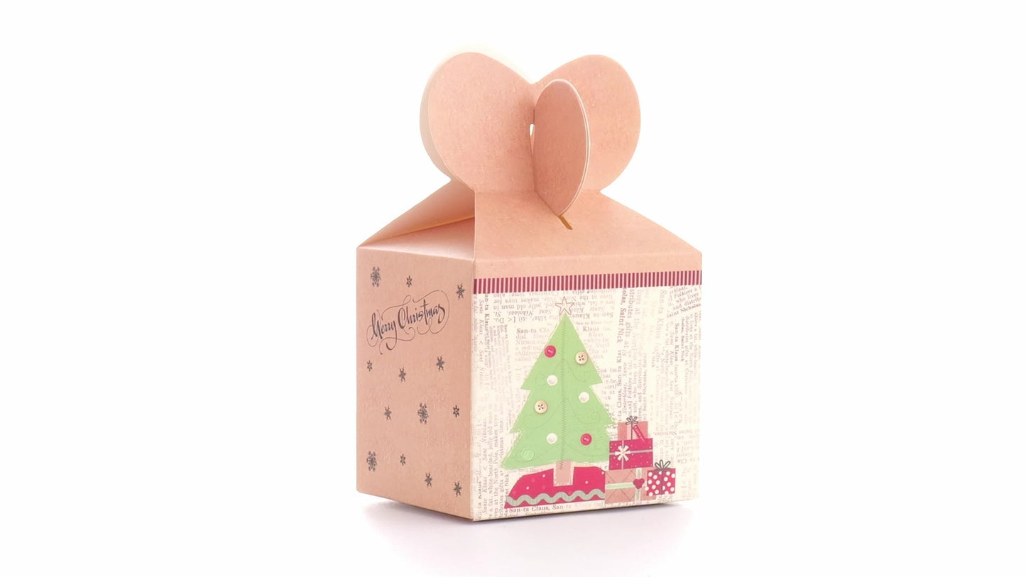 Cutie cani 3D Craciun galbena