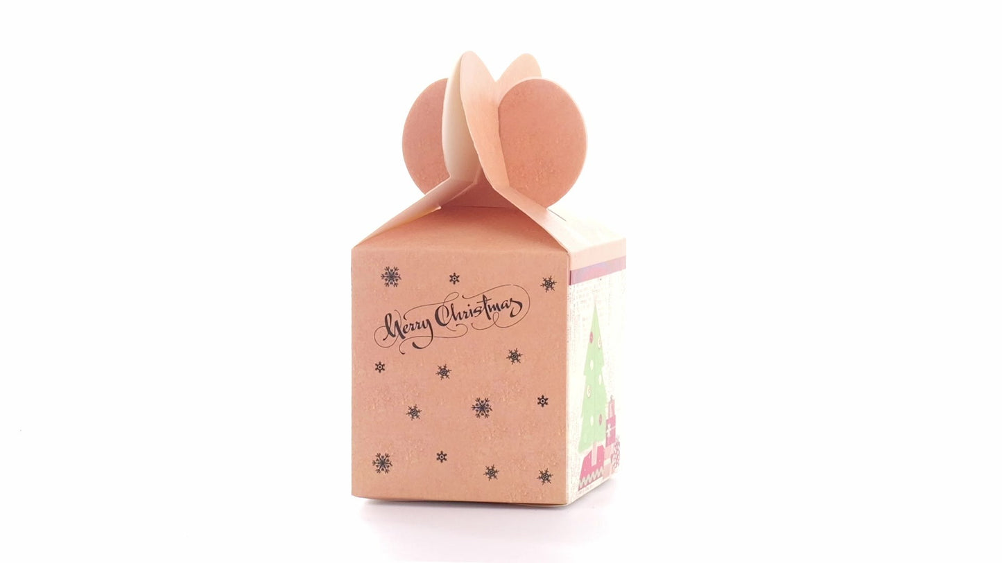 Cutie cani 3D Craciun galbena