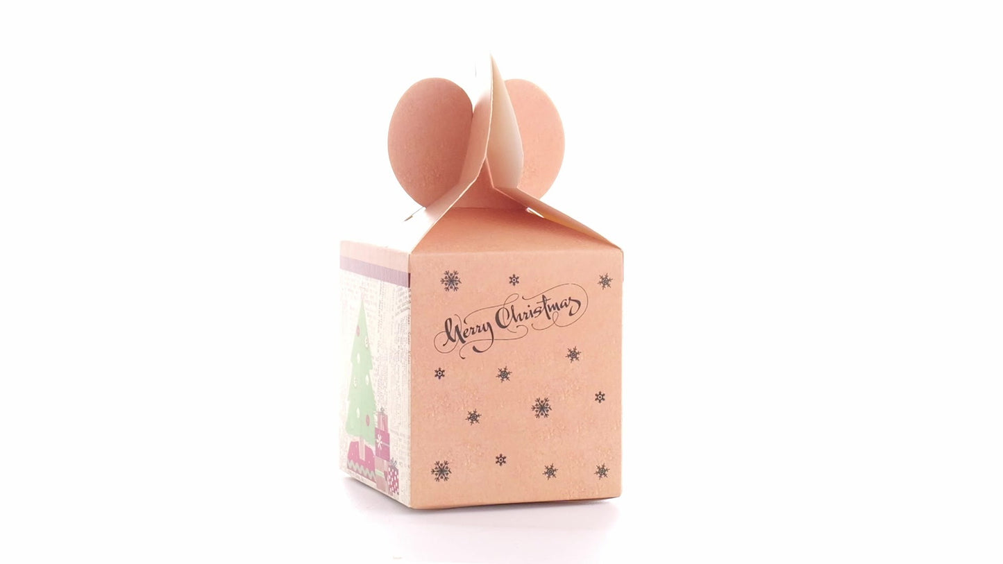 Cutie cani 3D Craciun galbena
