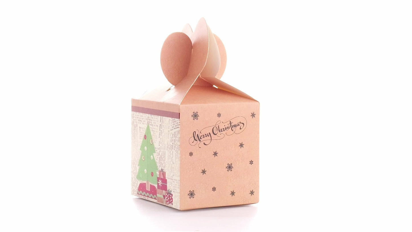 Cutie cani 3D Craciun galbena