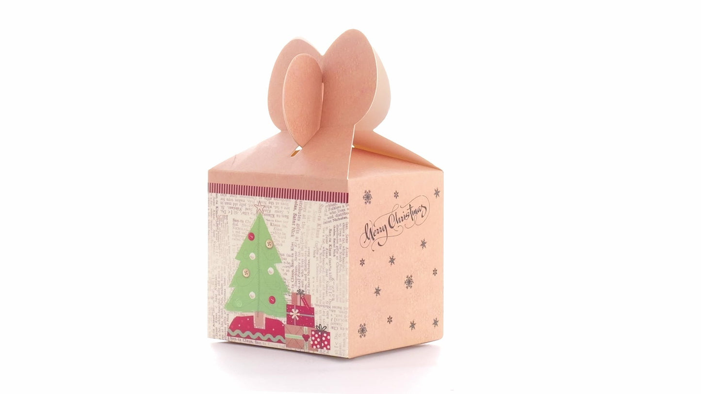 Cutie cani 3D Craciun galbena