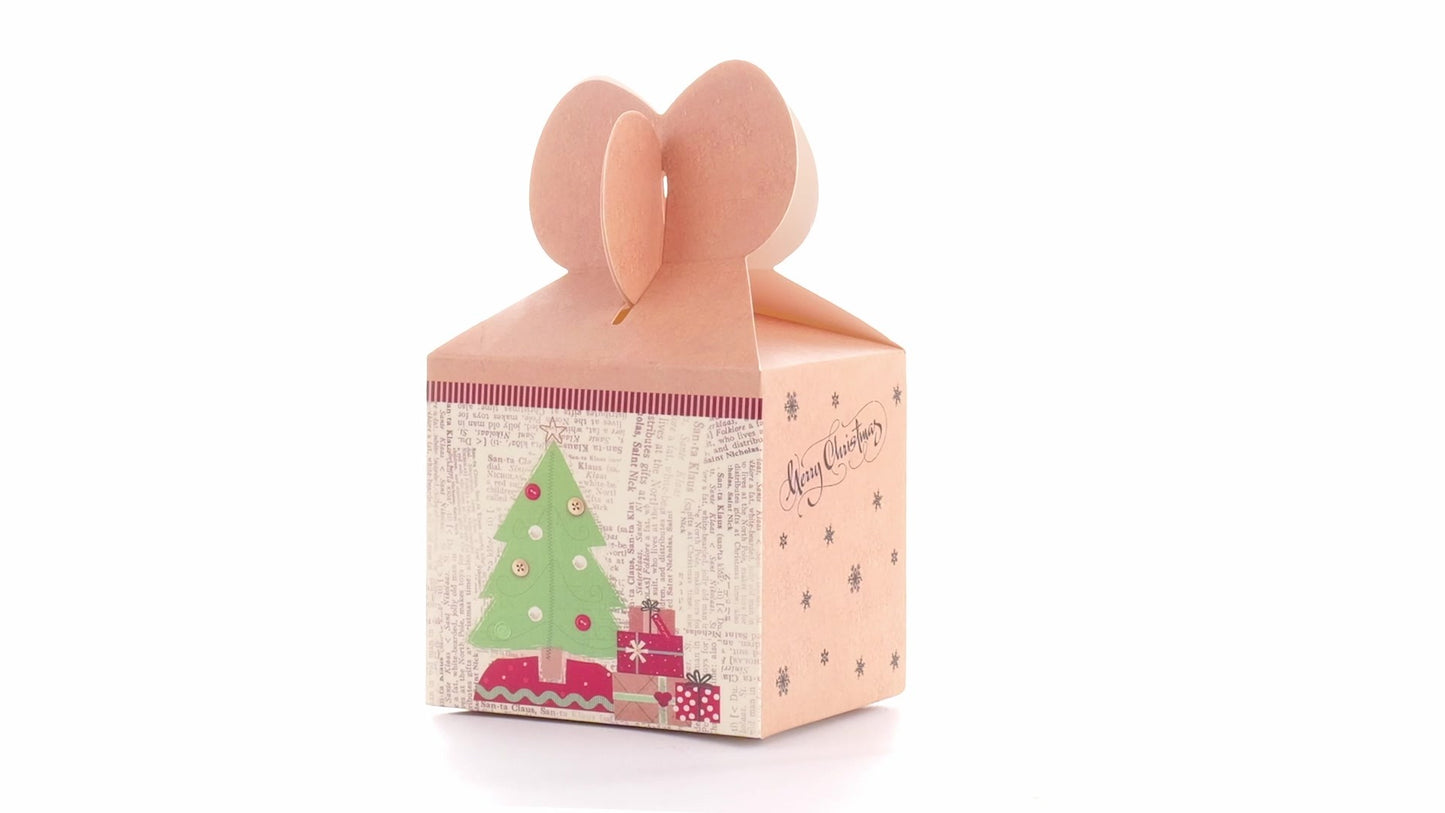 Cutie cani 3D Craciun galbena