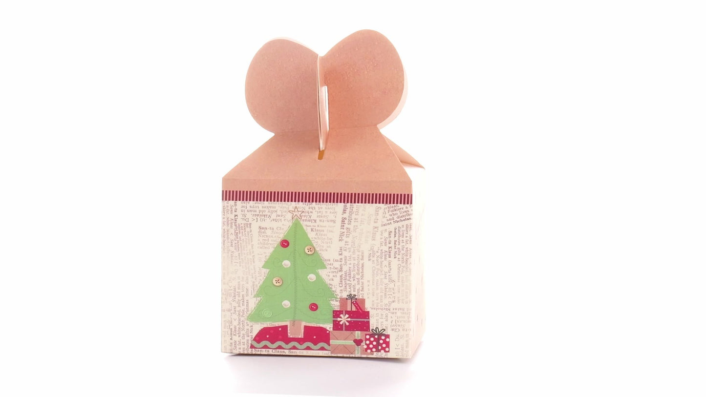 Cutie cani 3D Craciun galbena