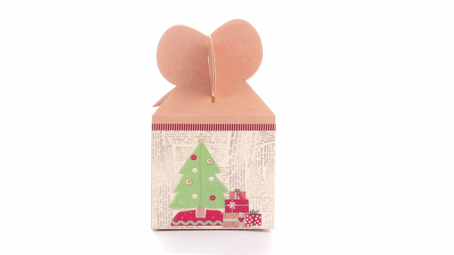 Cutie cani 3D Craciun galbena