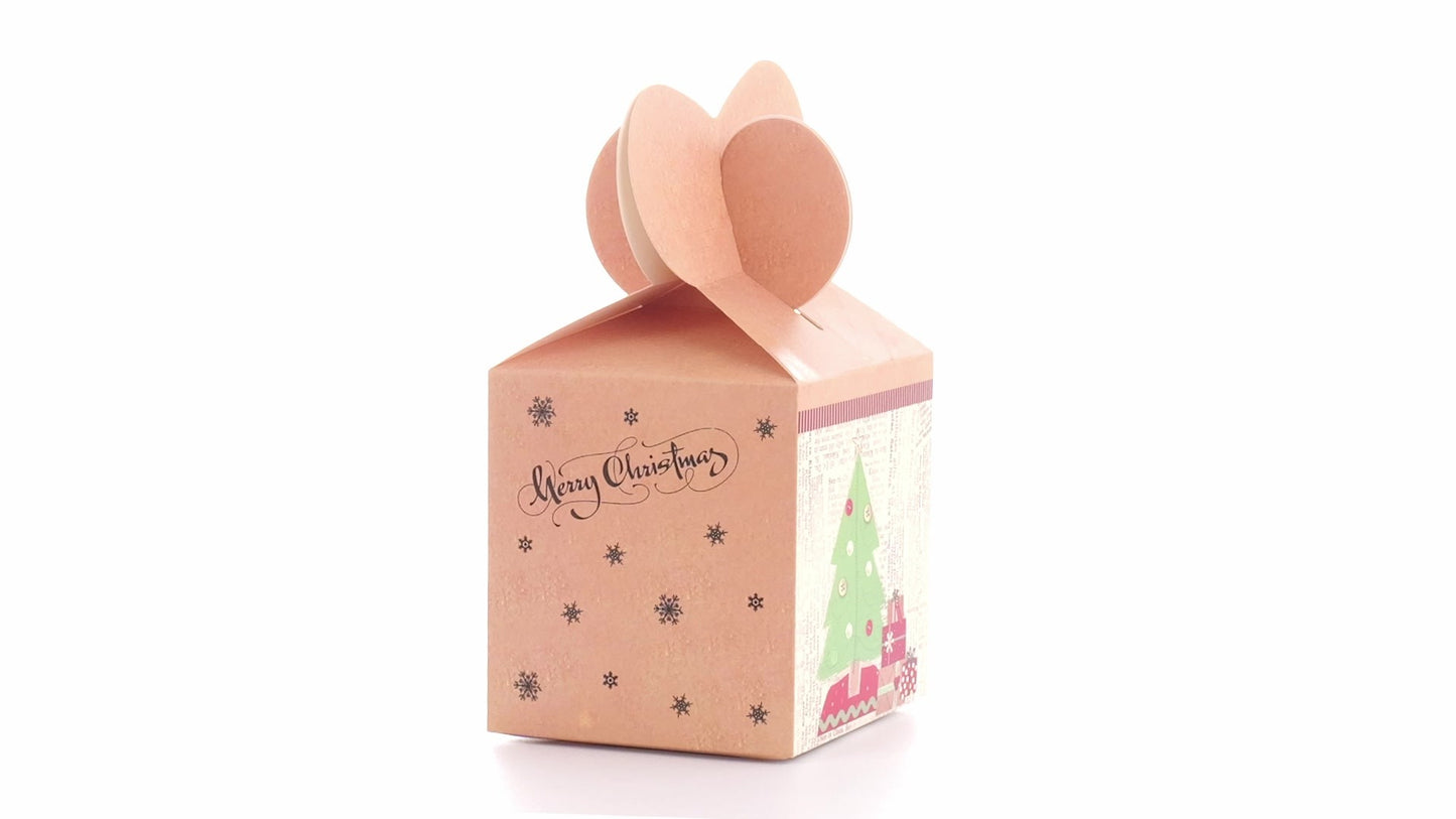 Cutie cani 3D Craciun galbena